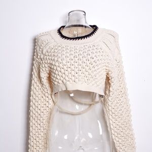 Zara off white knitted sweater